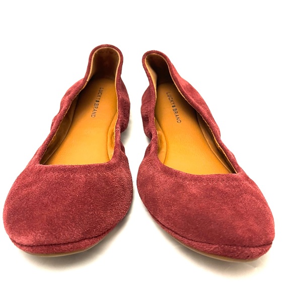 Lucky Brand Burgundy Ballet Flats LP- Erin 8,5 - Picture 2 of 11